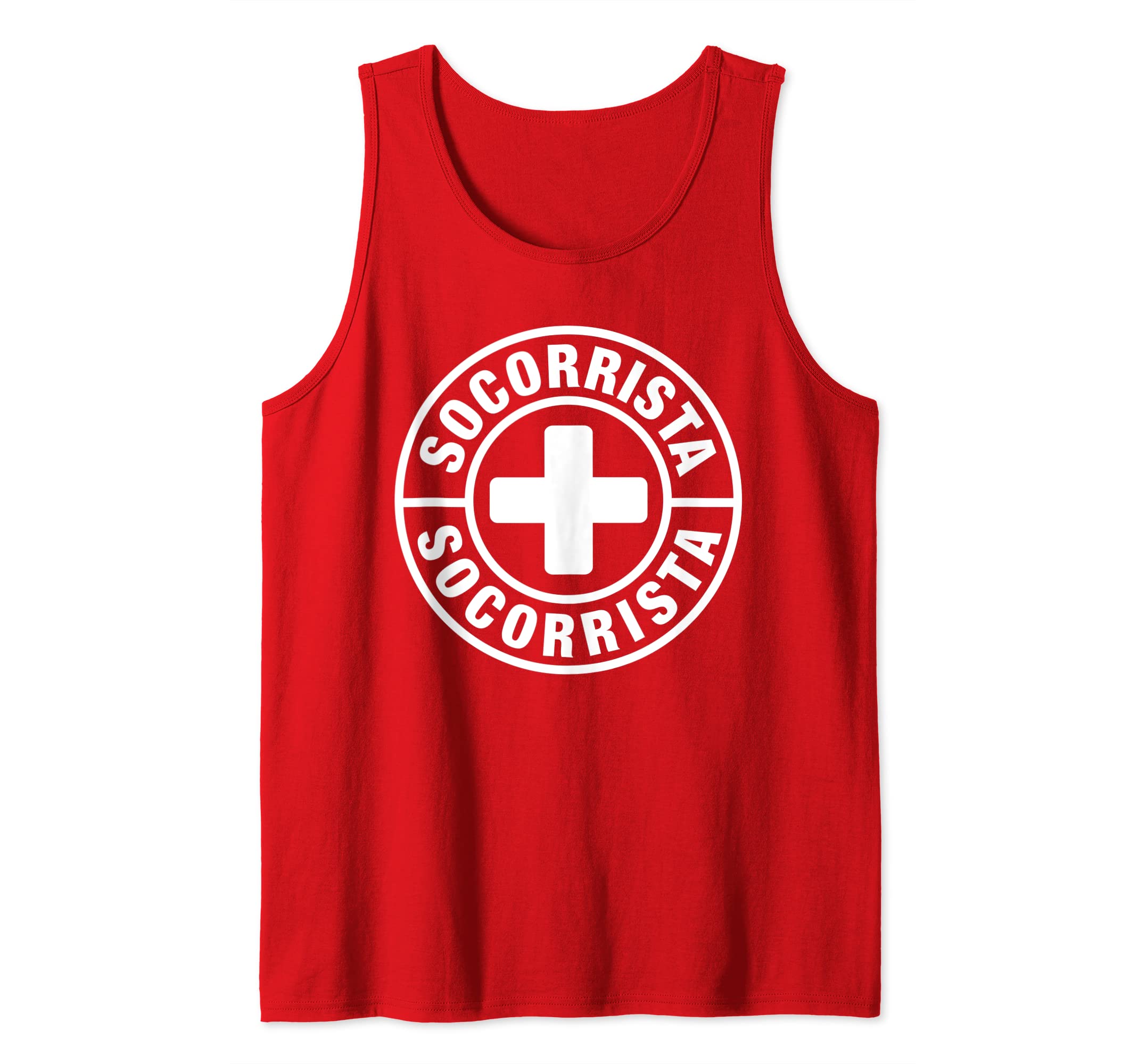 Camiseta Socorrista Trabajar Playa Socorro Piscina SOS Camiseta sin Mangas