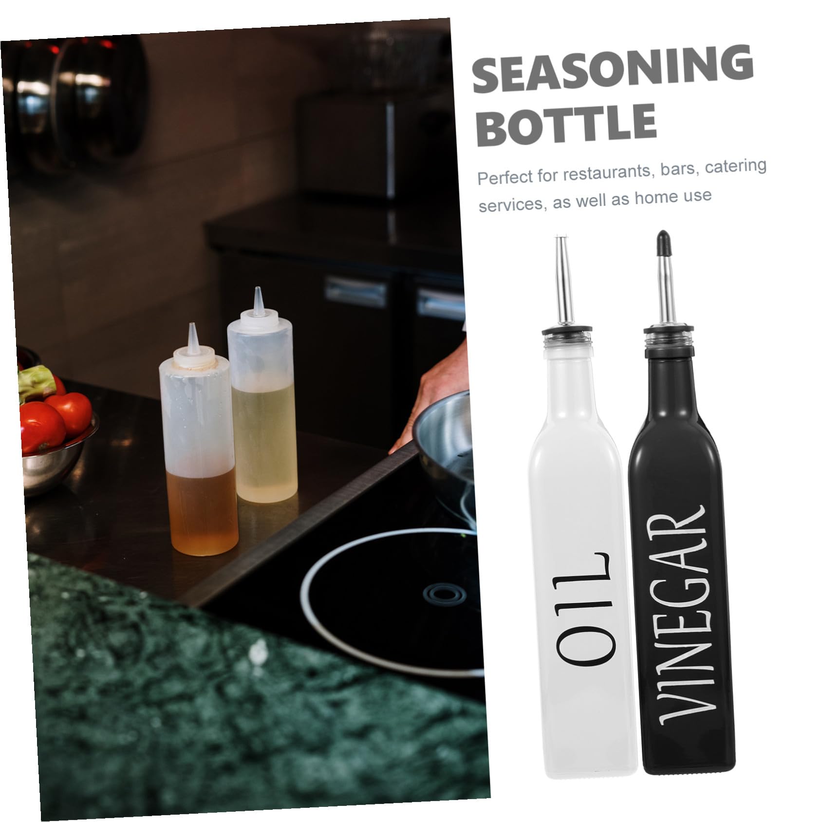 Design Glas Stilvollem Ausgießer für mit aus Tropffreiem Ölspender Multifunktionaler Kunststoff Essig Küche und Salate