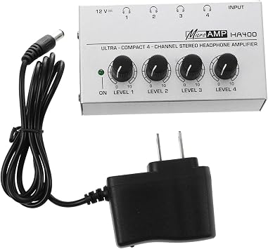 HA400 4 Channel Ultra Compact Headphone Audio Stereo Amplifier Microamplifier