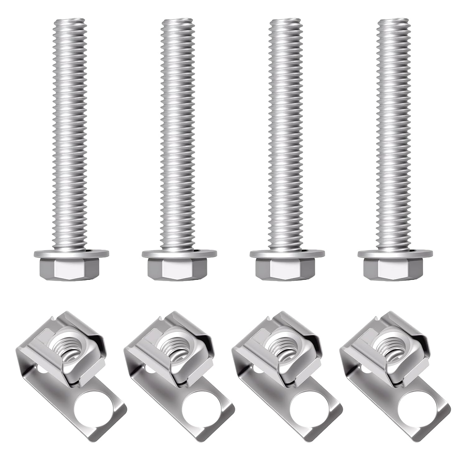 03442 Exhaust Manifold Flange Bolts U Nuts Hardware Kit 6036734AA 6036684AA 55366000AA Fit for Jeep Wrangler 2007-2012 for Ram 1500 2011-2024 for Dodge Durango Dakota 2004-2010 Ram 1500 4000