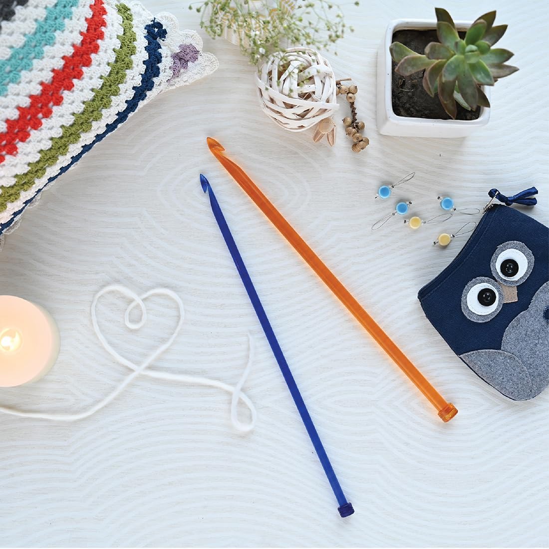 KnitPro Trendz Tricot Afghan/Traditional Crochet Hook | US Size I (5.5mm)