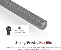 Vista 2 de TEKTON Unidad de 3/8 de pulgada x 3/16 de pulgada de largo Hex Bit Socket SHB12403