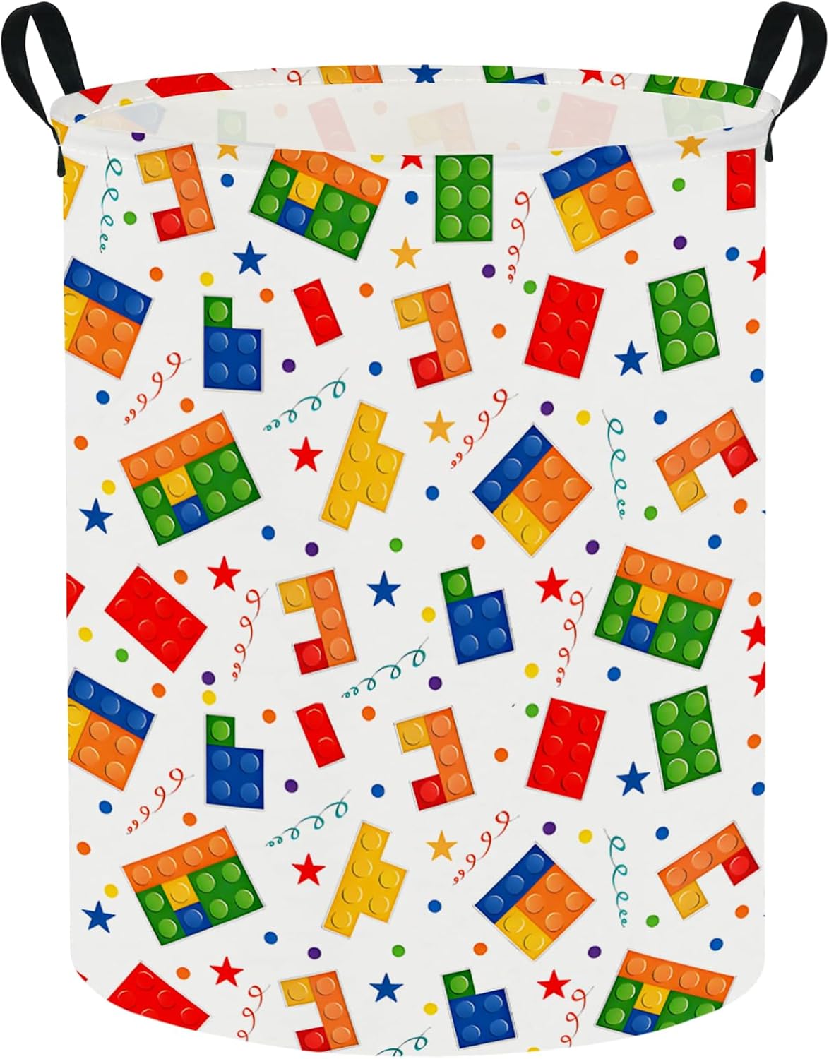 Canvas laundry basket for building blocks toy organizer nursery