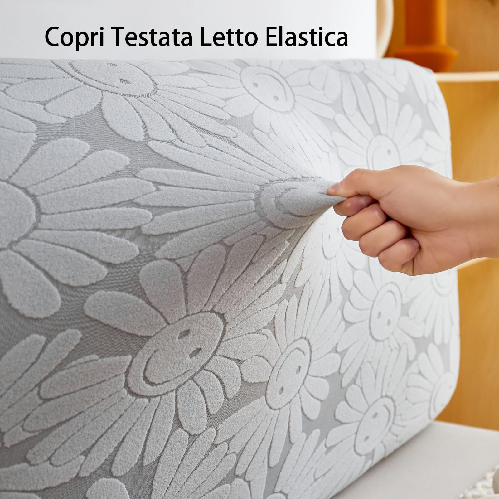 WSGJHB Copri Testata Letto Matrimoniale, Copritesta Letto Matrimoniale Testiera Imbottita Fodera Elastica Antipolvere Lavabile Copritestiera Stampa Tinta Unita Copritestata 110-140 cm Verde