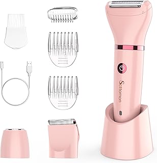 Scttomon Rasierer Damen Elektrischer für Körper Bein Arme Achseln Bikinizone Gesicht Bikini Trimmer Intimbereich – Intim T...
