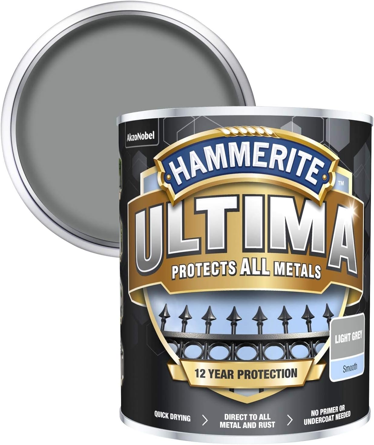 Hammerite Ultima Smooth Metal Paint 750ml Light Grey Amazon.co.uk DIY & Tools
