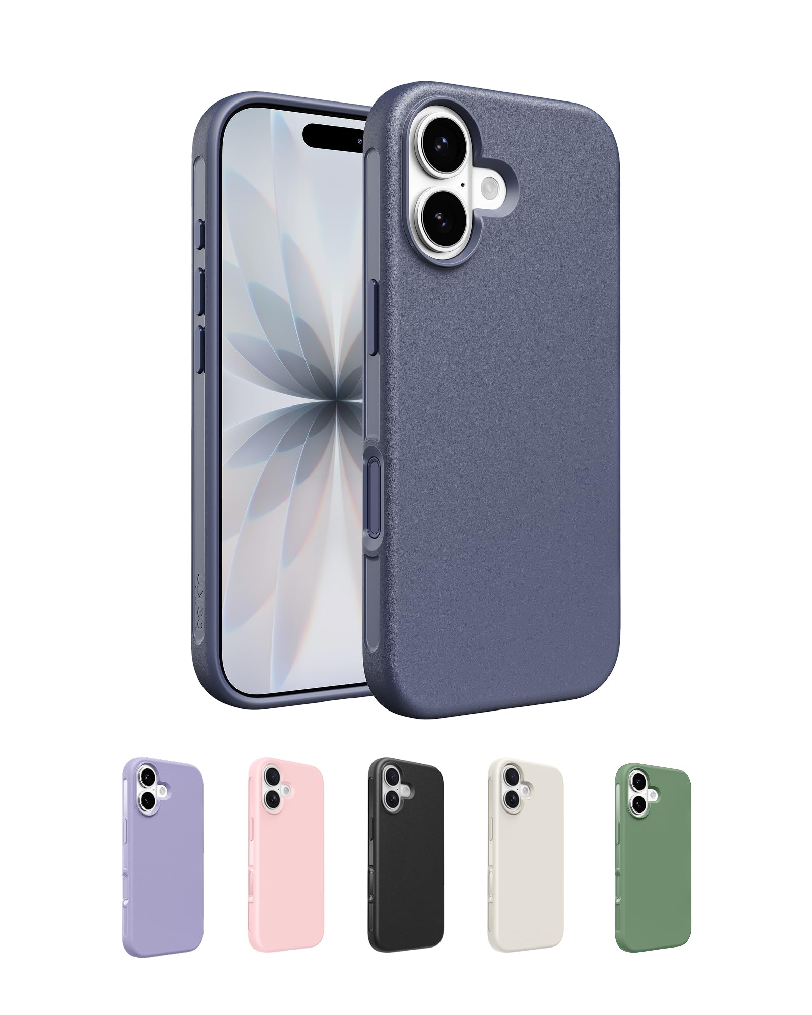 Belkin SheerForce Protect Cover per iPhone 17 Compatibile con MagSafe, Design Sottile e Rivestimento Antigraffio, Custodia Protettiva per iPhone, Magnetica e Anti-urto - Blu