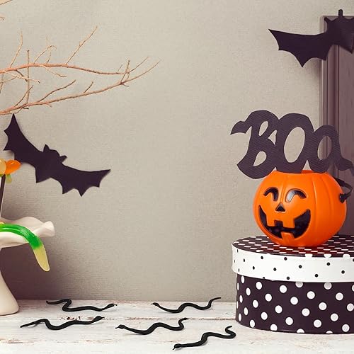 Miniatura 9 de Happyyami Serpientes de plástico, serpientes de bosque lluvioso, serpientes de goma, serpientes falsas de colores surtidos para fiesta de Halloween,