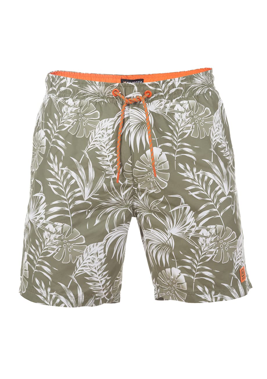 riverso Badehose Herren RIVKai Regular Fit Badeshorts Schwimmhose Sporthose Kurze Hose Shorts Tunnelzug Taschen Sommer Elastischer Bund Muster Schwarz Blau Grün Olive S M L XL XXL 3XL 4XL 5XL