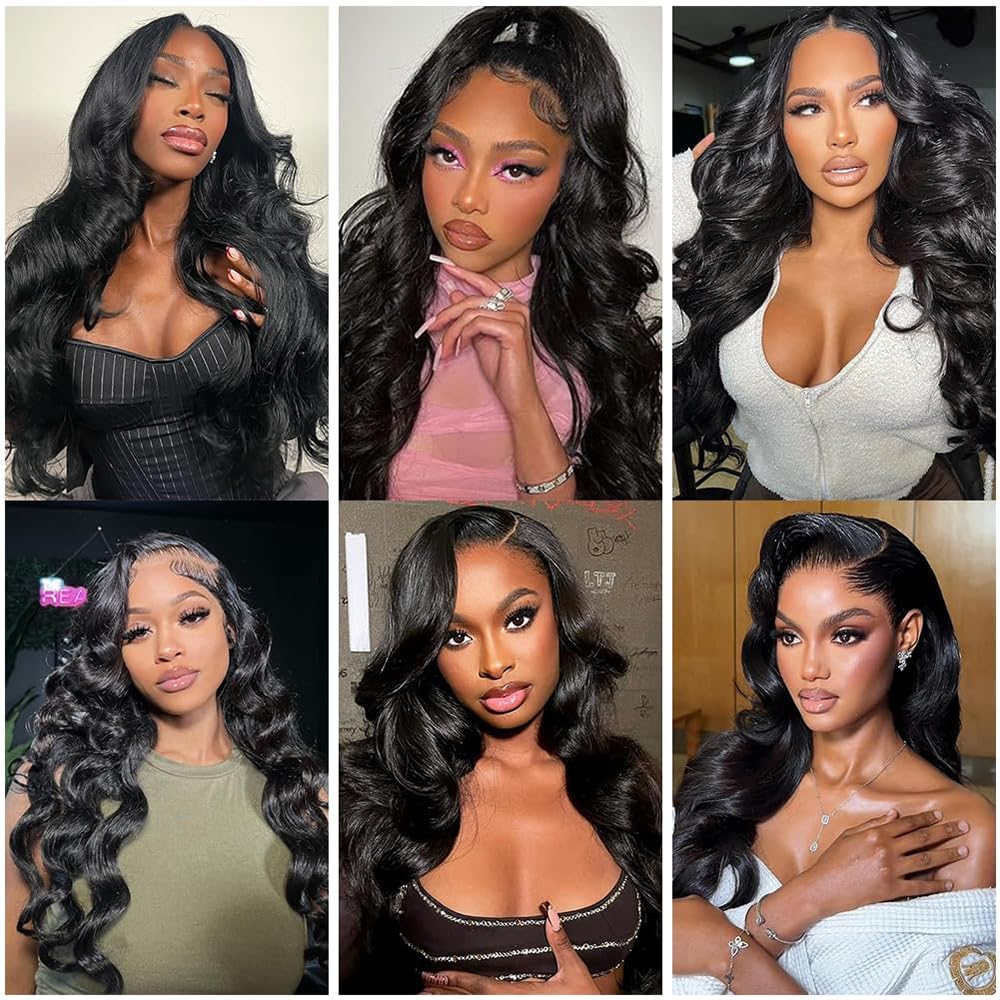 Extension per capelli ondulati con clip, capelli brasiliani, non trattati, capelli vergini brasiliani, #1B, nero naturale, 7 pezzi, 120 g, con 16 clip per set, per donne, 50,8 cm