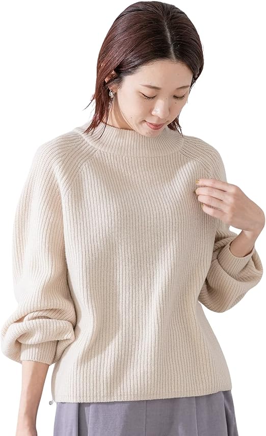 Amazon サニーレーベル ニット セーター Web限定 Rich Soft Woolボトルネックプルオーバー レディース La17 22t002 Buttermilk Free セーター 通販