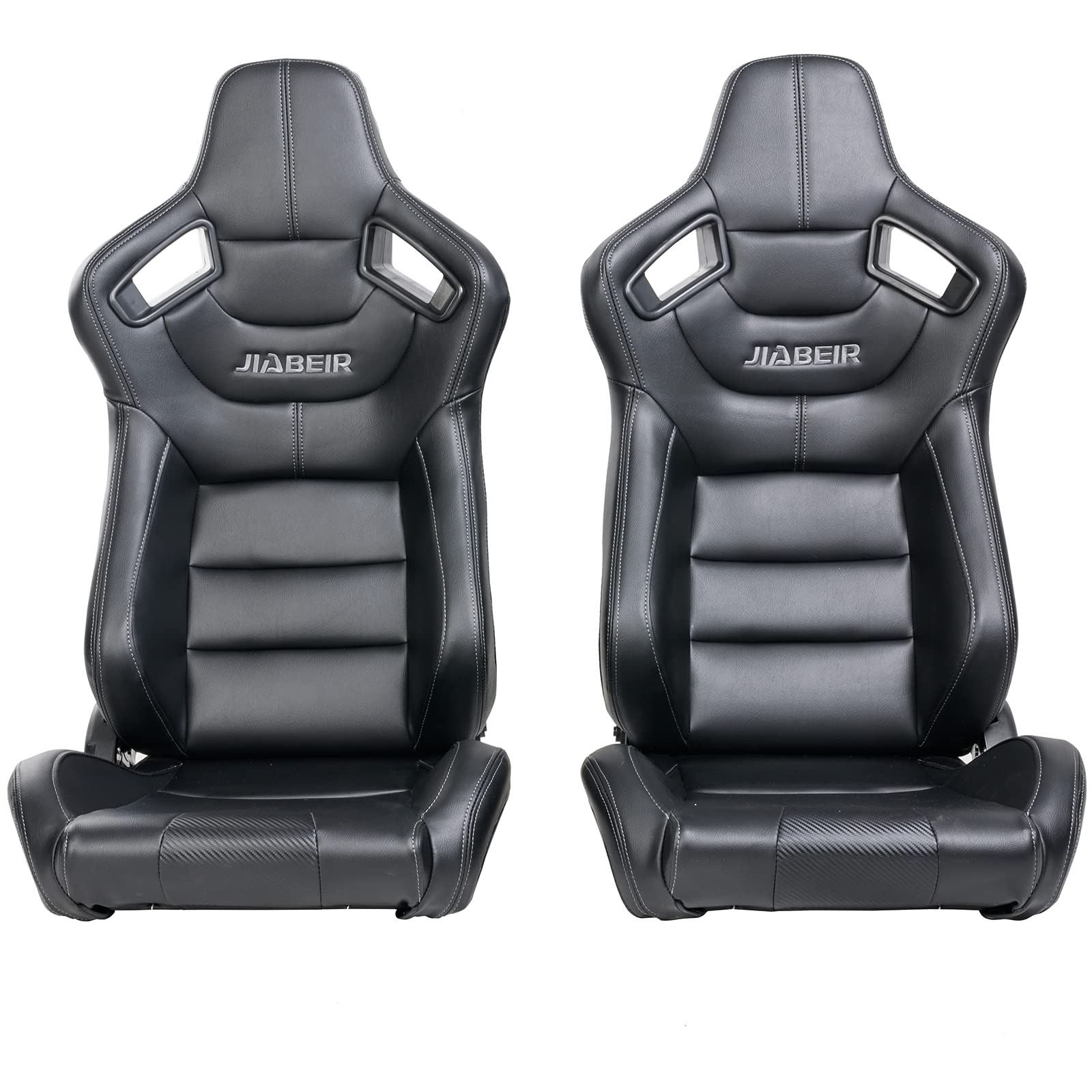 Amazon | Jiabeir ペアユニバーサルブラックPVCメインレザーグレー 