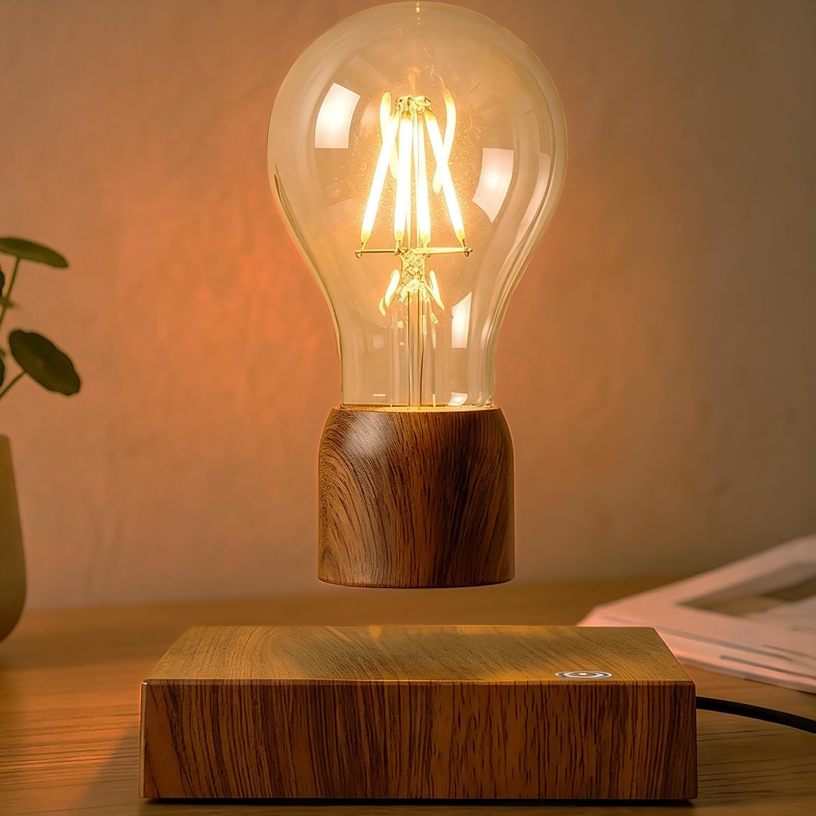 Amazon.co.jp: exekoml 磁気浮遊 ワイヤレス LED 電球 デスクランプ