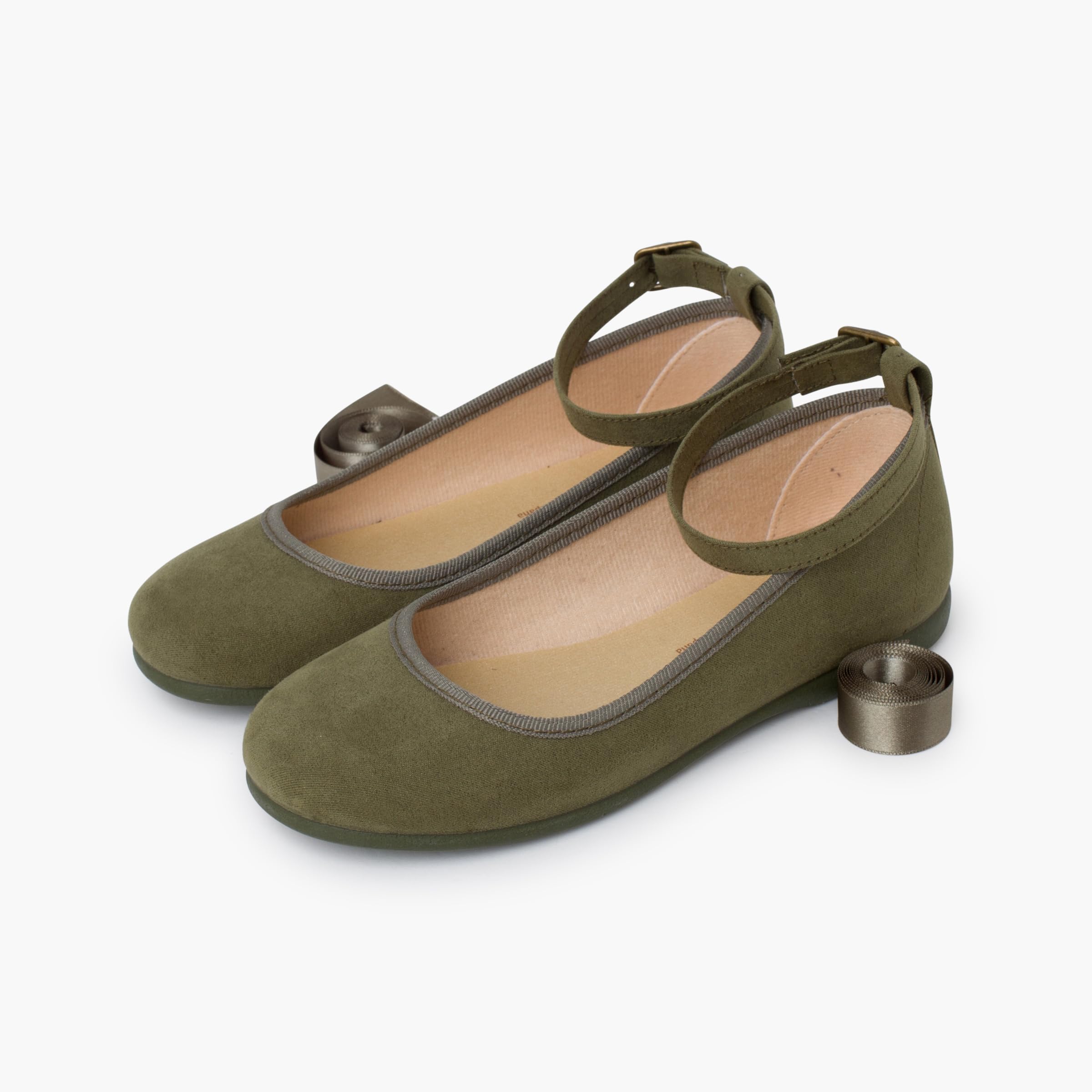Pisamonas Ballerines pour Fille Et Femme avec Rubans en Satin Et Bride
