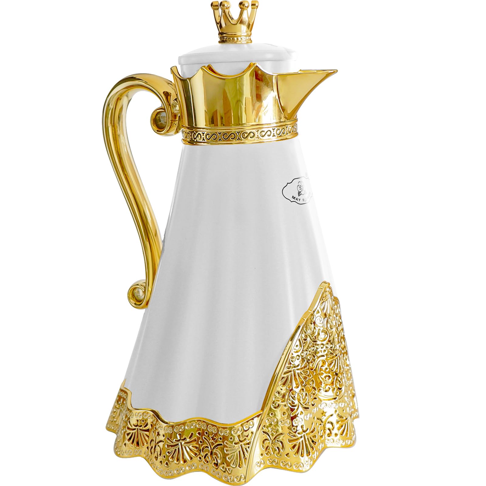 Luxury Arabic and Turkish Style Insulated Coffee Carafe,34 oz,Coffee Pot,Vacuum Bottle Thermal Carafe Flask for Tea and Hot Cold Water Drink,Moving