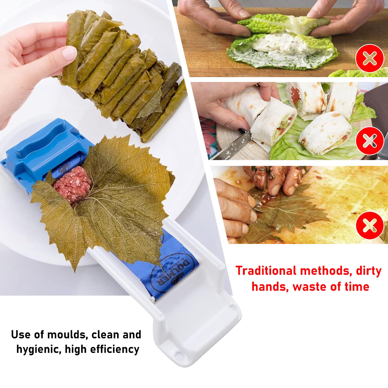 Magic Roller Meat and Vegetable Roller Stuffed Grape Cabbage Leaf Rolling  e