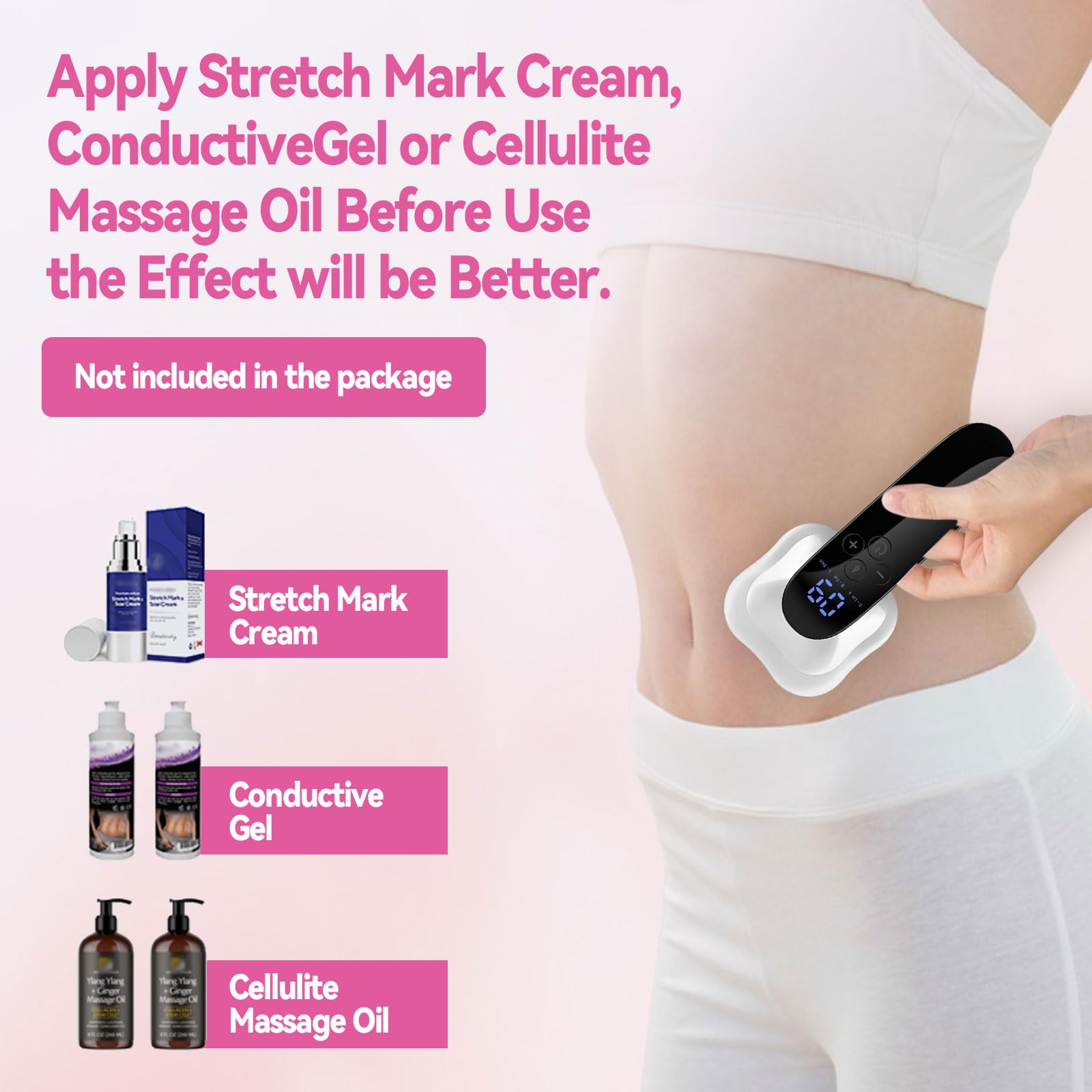 Máquina de esculpir el cuerpo, masajeador corporal mejorado, máquina inalámbrica de celulitis, luz roja para vientre, cintura, brazo, pierna y masaje, regalo para hombres y mujeres