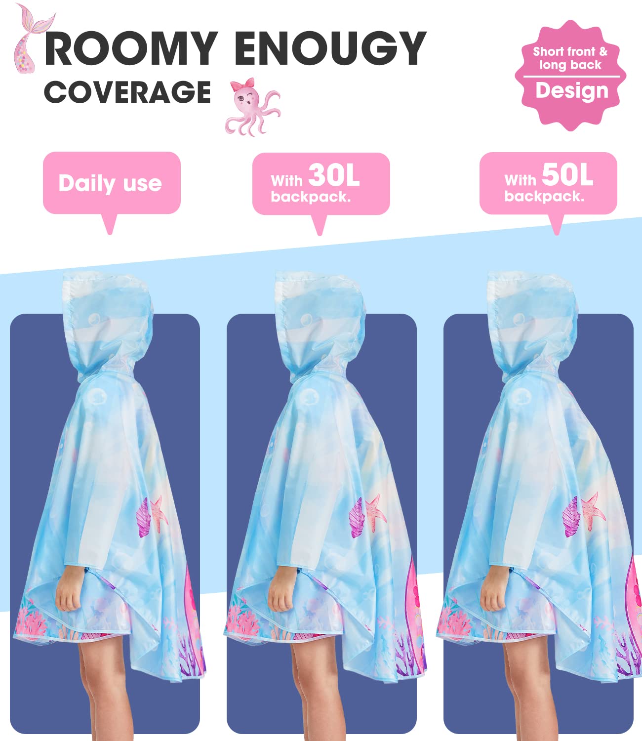 WAWSAM Poncho de Pluie Poncho de Pluie Fille