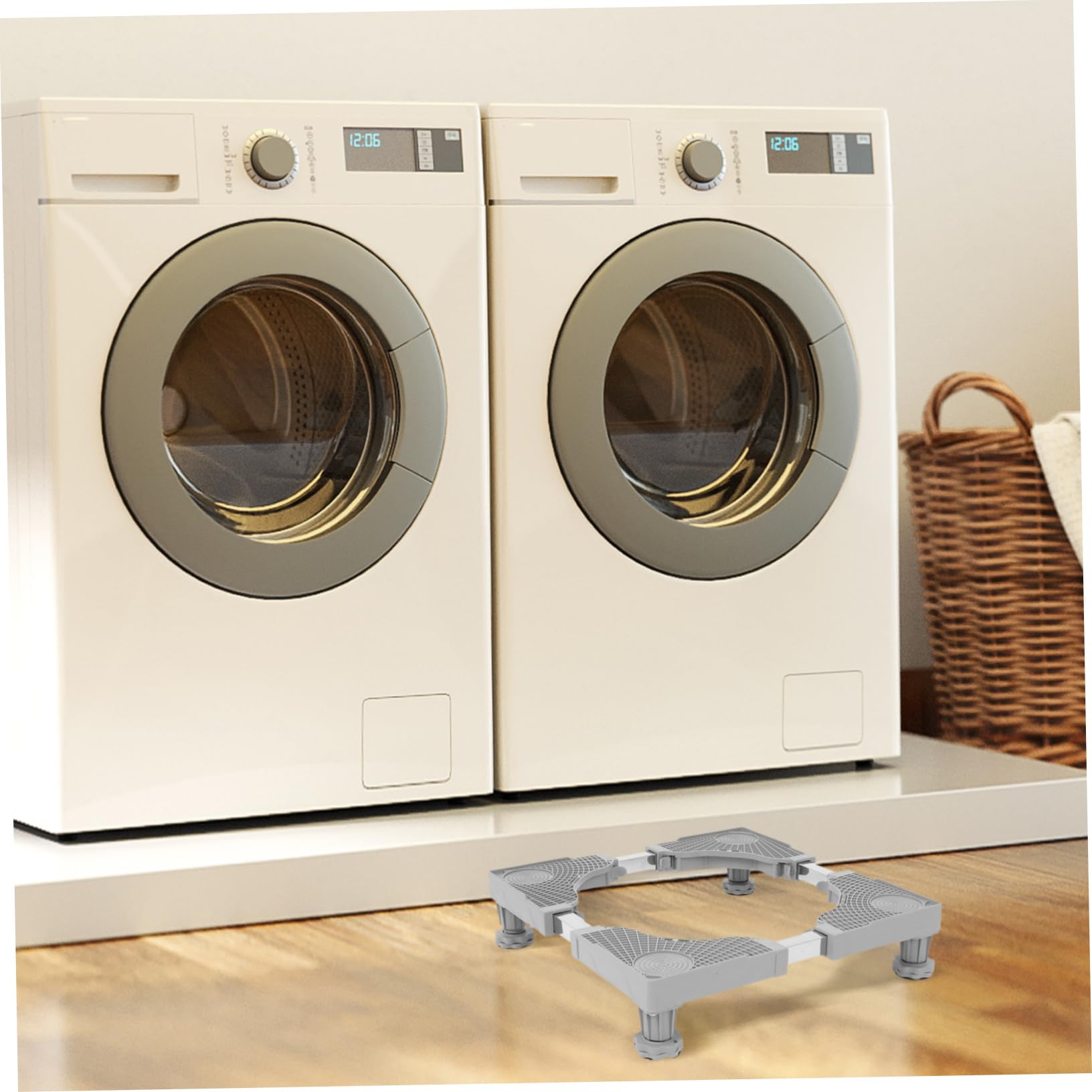 Cabilock Soporte Ajustable Para Lavadora Base De Electrodomésticos Pedestal Antivibración Frenado Estable