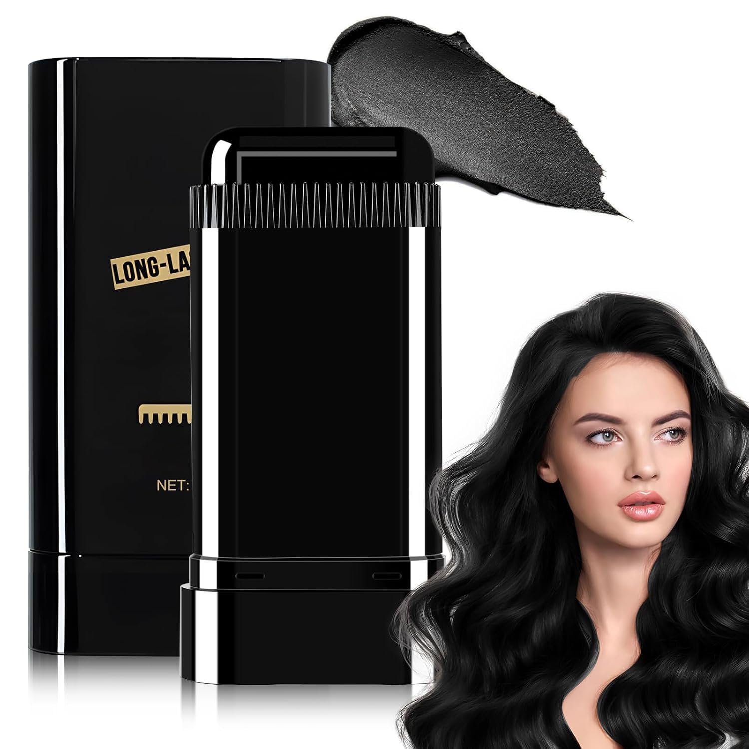 2 in 1 Instant Comb Hair Dye Stick, Long-Lasting, Water and Sweat Proof, Black/Black-Brown/Brown, 20g-image-37