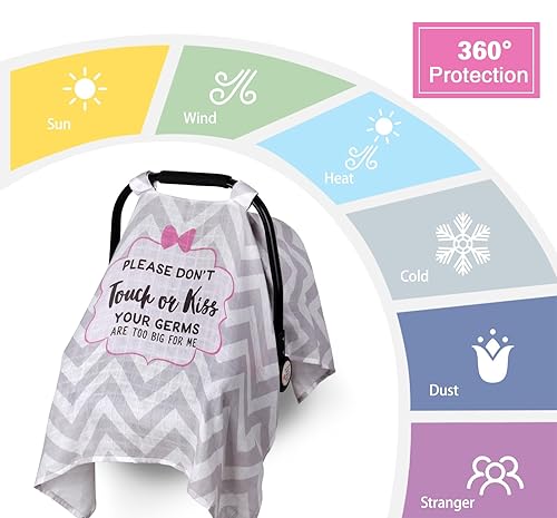 Miniatura 3 de Metplus Funda de muselina para asiento de automóvil, transpirable, ligera, para niñas y niños, apta para primavera, verano, días calurosos, clima