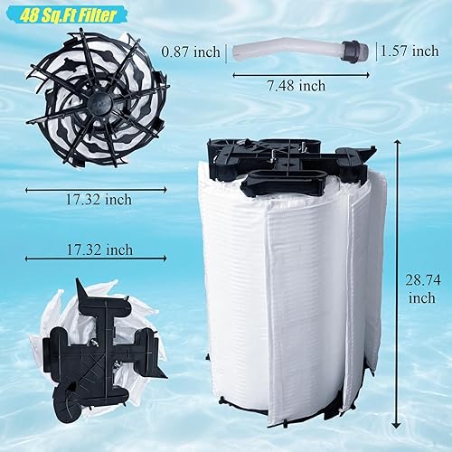 Miniatura 2 de ACA 59023400 Reemplazo del conjunto de rejilla de filtro de piscina para filtro de piscina de 48 pies cuadrados y filtro de spa