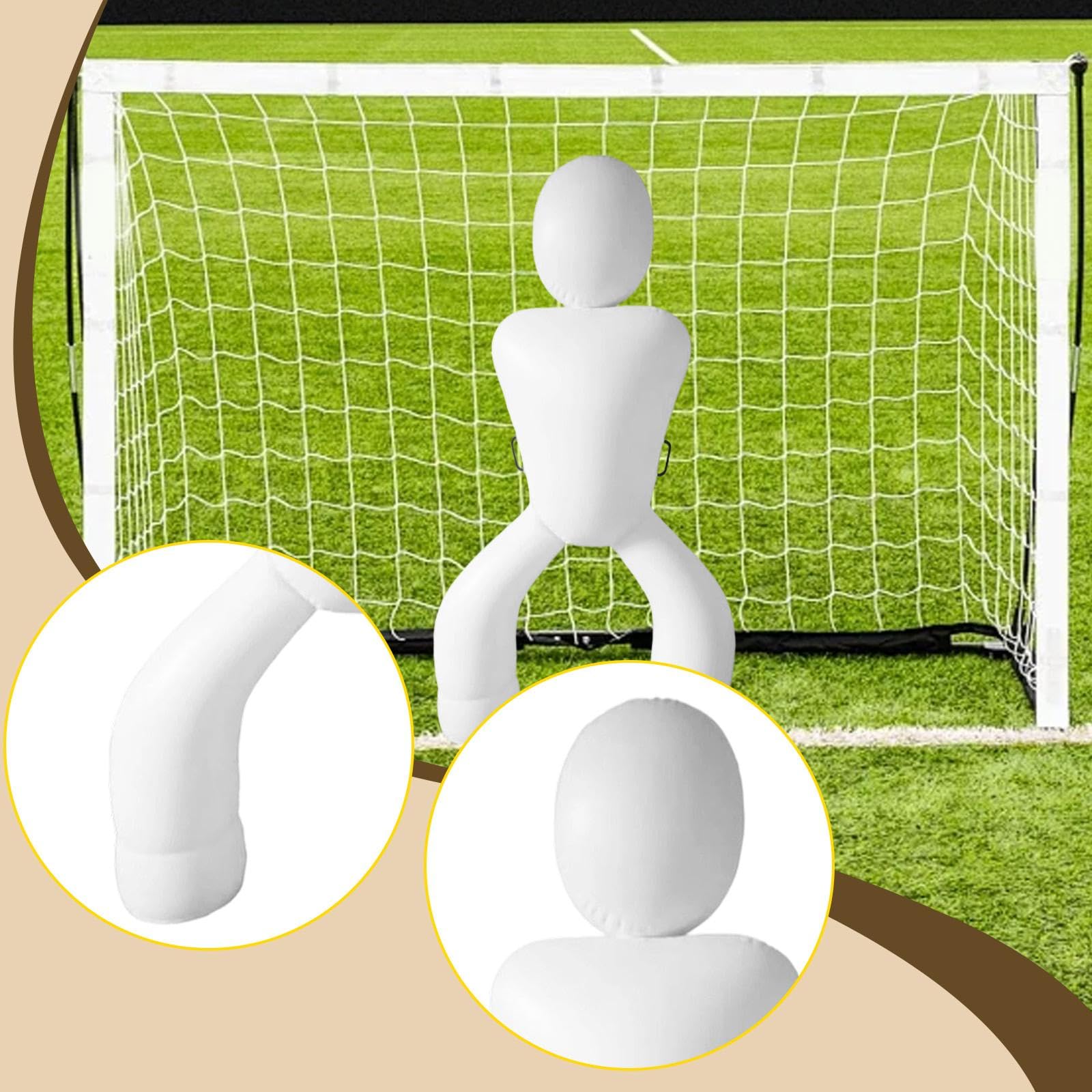 Pupazzo da Calcio Gonfiabile da 1.9 M, Manichino da Portiere in PVC, Accessori per Calcio, Manichino da Allenamento Gonfiabile Portatile, Allenamento Versatile per Calcio