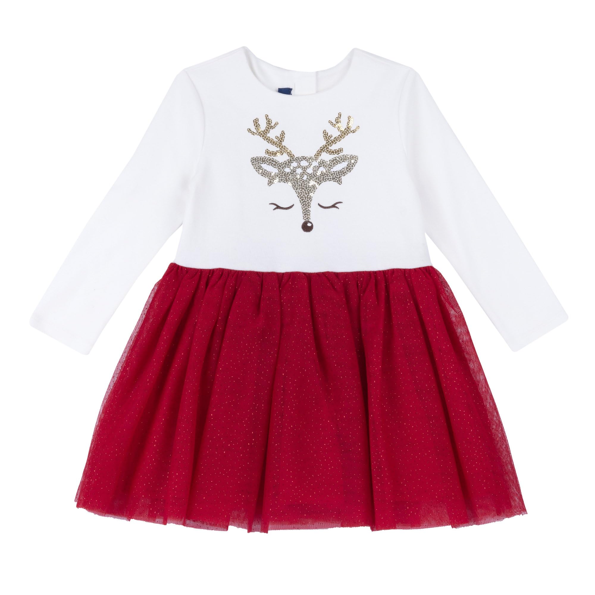 Chicco, Vestito Natale Neonata e Bambina, con Comoda Apertura sulla Schiena, in Caldo e Morbido Tessuto, Lavabile in Lavatrice, Abbigliamento Neonata e Bambina, Idea Regalo Bambina, Designed in Italy