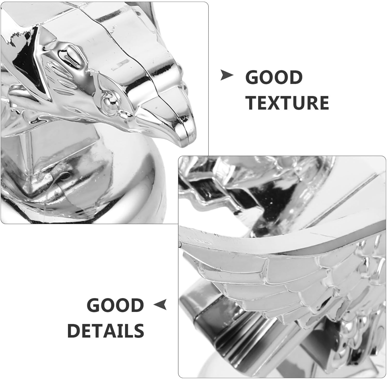 Plastic Car Hood Ornament Eagle Design Elegant Vehicle Engine Hood Decoration Fit for All Car Models Easy Installation Without Damage Adds Sophisticated Style
