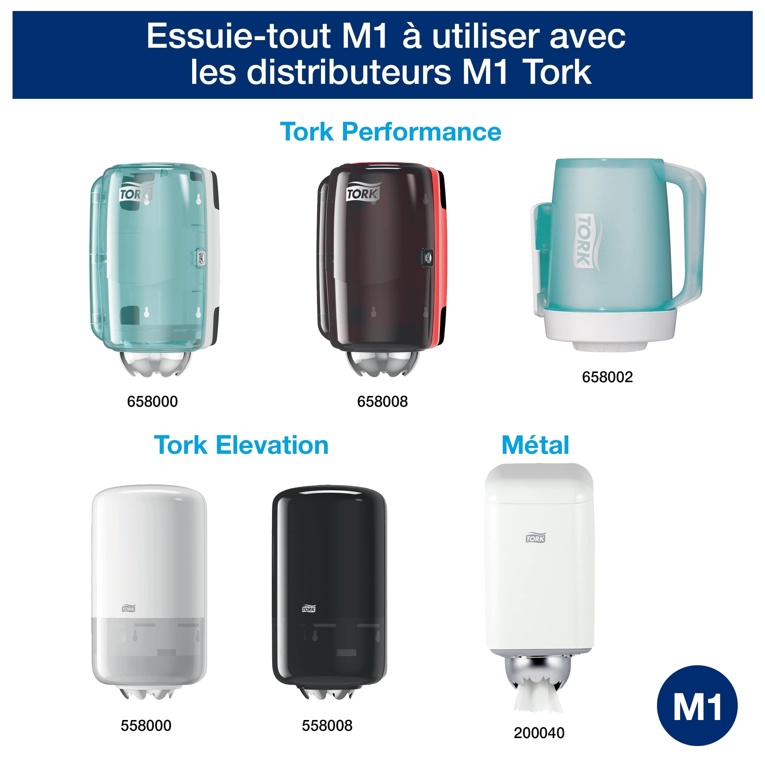 Tork Starter Pack pour Mini Bobine à Dévidage Central blanc M1, utilisable d'une seule main, 958000