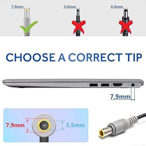 Miniatura 3 de BatteryMon 90W 20V 4.5A AC adaptador cargador de corriente para ThinkPad T400 T410 T420 T420s T430 T430s T500 T510 T530 X120e X200 X220 X220s X230