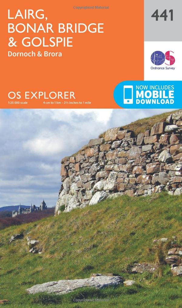 Lairg, Bonar Bridge & Golspie Map | Dornoch & Brora | Ordnance Survey | OS Explorer Map 441 | Scotland | Walks | Hiking | Maps | Adventure