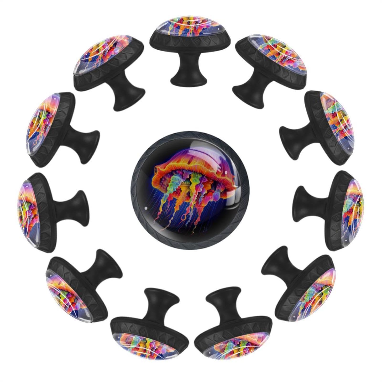 Boutons de tiroir méduse en cristal pour armoire et cuisine, lot de 12 pièces décoratives durable