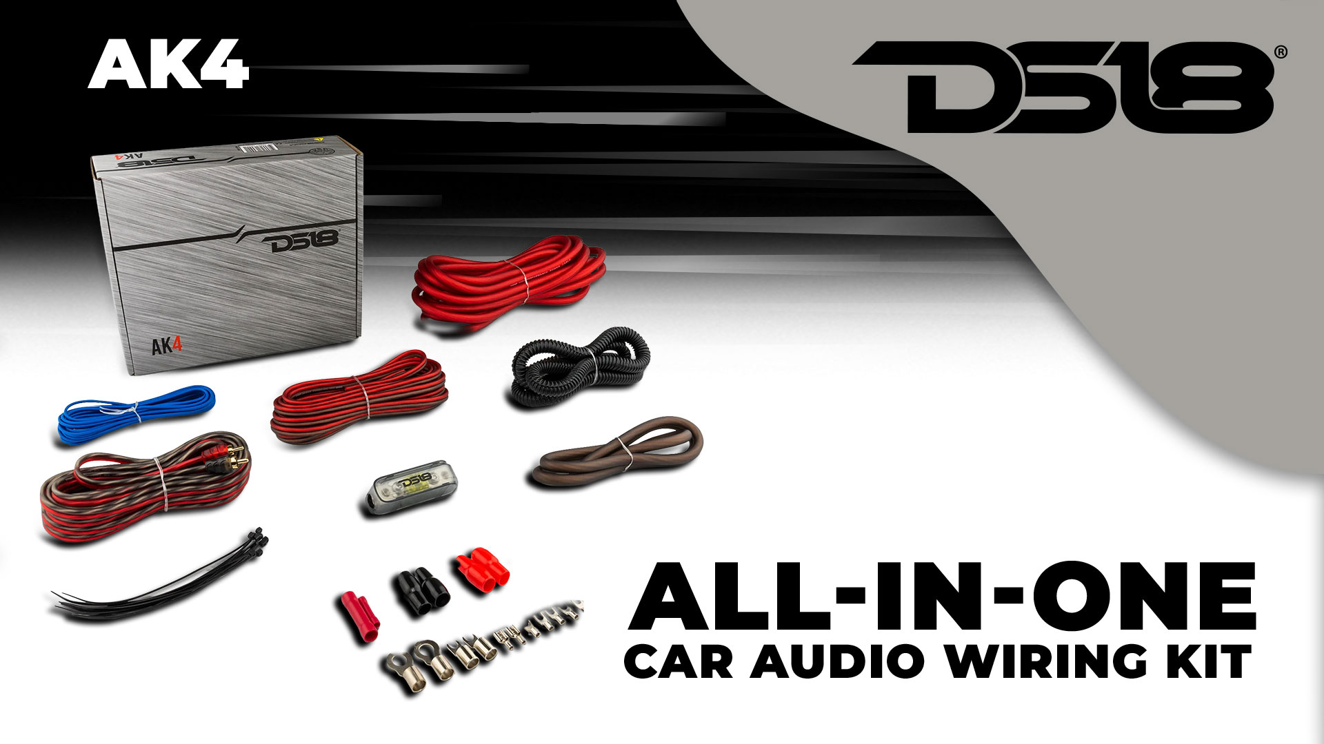 Amazon.com: DS18 AK4 Complete 4 Gauge CCA Amplifier Installation