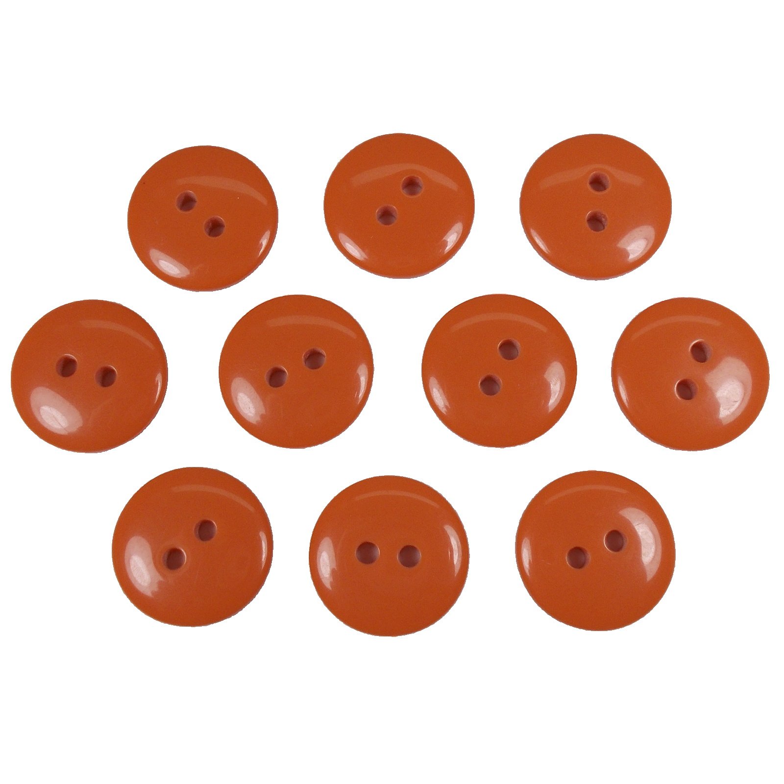 Push The Button Orange Smartie Buttons Polyester Round 2 Hole Pack Of 10 (, 18Mm)