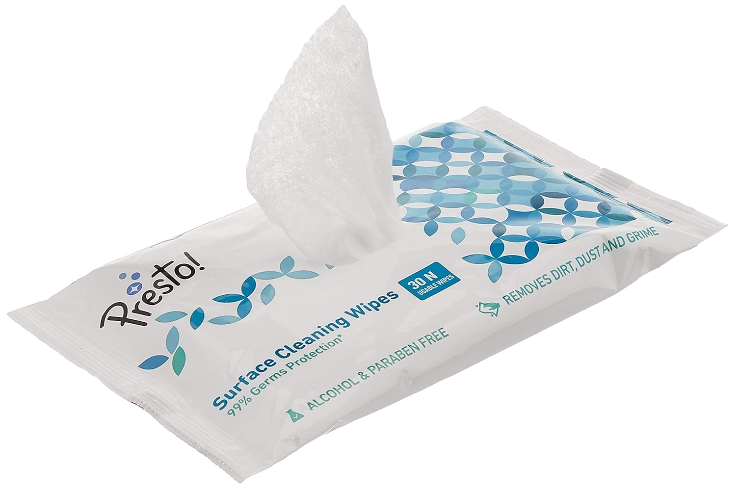 Amazon Brand - Presto! Surface Cleaning Wipes | 240 Wipes | 30 Wipes X 8 Pack | 99% Germ Protection | Highly Absorbent, Strong And Thick Wipes | Resealable offers donot miss 5 Amazon Brand - Presto! Surface Cleaning Wipes | 240 Wipes | 30 Wipes X 8 Pack | 99% Germ Protection | Highly Absorbent, Strong And Thick Wipes | Resealable offers donot miss