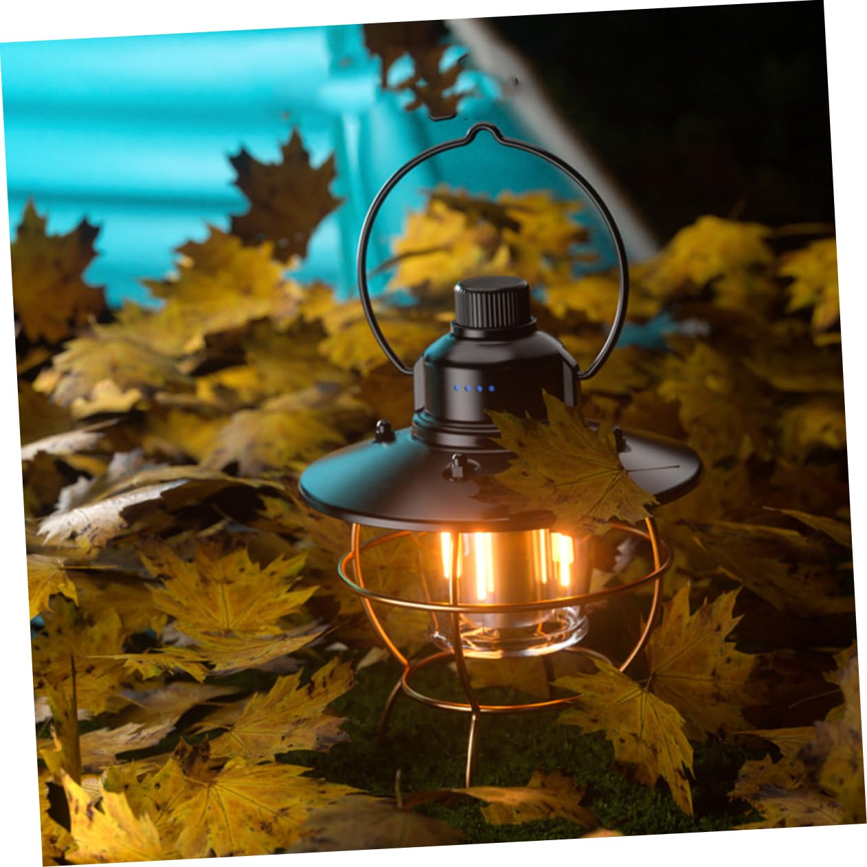 Ładowanie świateł kempingowych Wisząca lampa kempingowa LED z akumulatorem, 18,3 x 14 cm