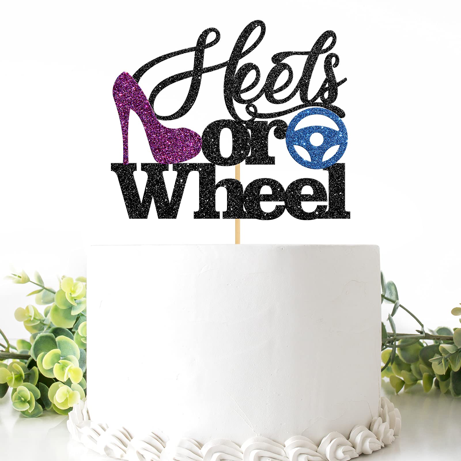 Buy Belrew Wheels or Heels Cake Topper, Bor or Girl Cake Topper, Baby