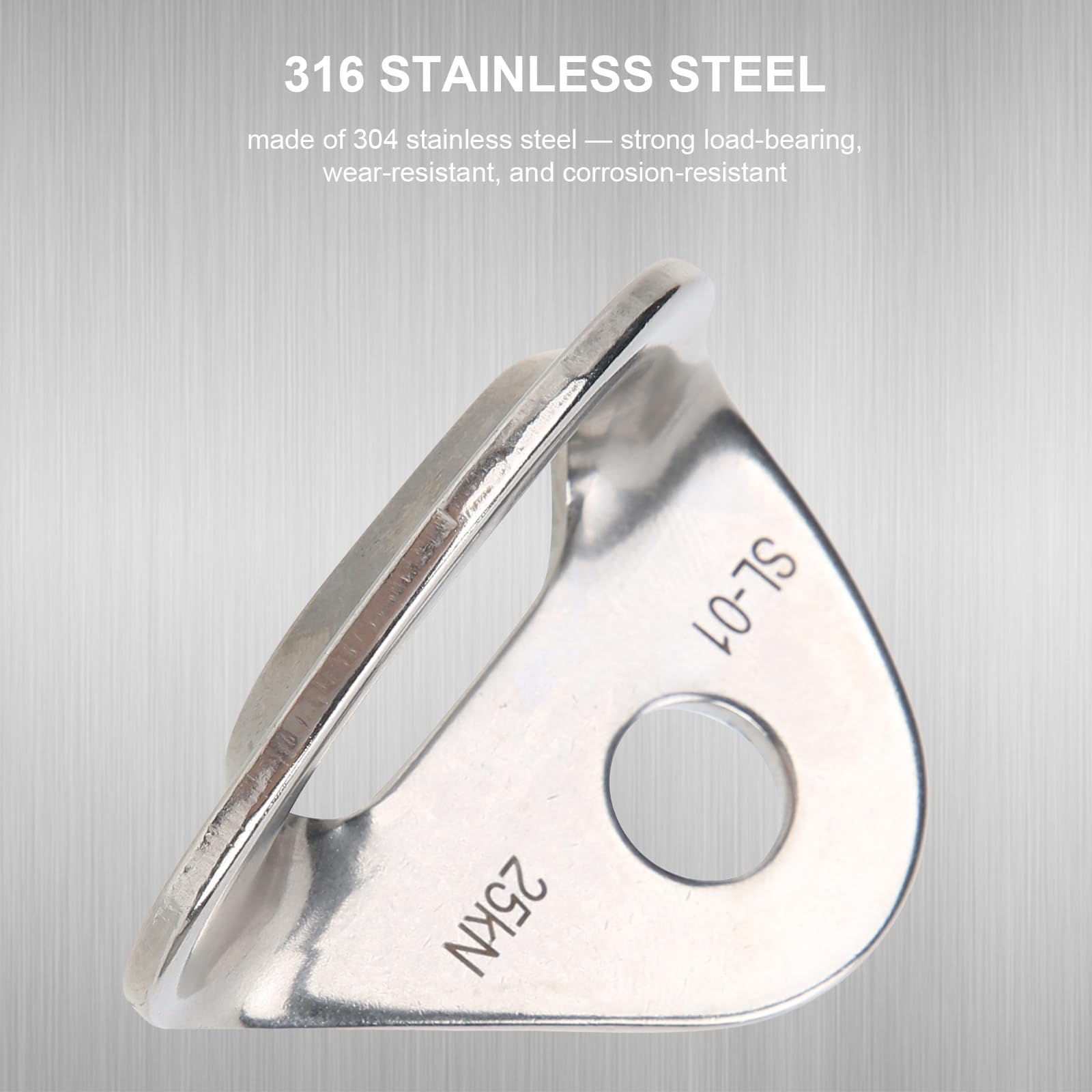 4 Stück Kletteraufhänger, 25KN Kletterhaken, Kletterankerverbinder, Outdoor-Klettern Expansion Nagel Bolzen Hanger, Langlebiges Kletterzubehör aus Edelstahl Für Einsätze in Großer Höhe