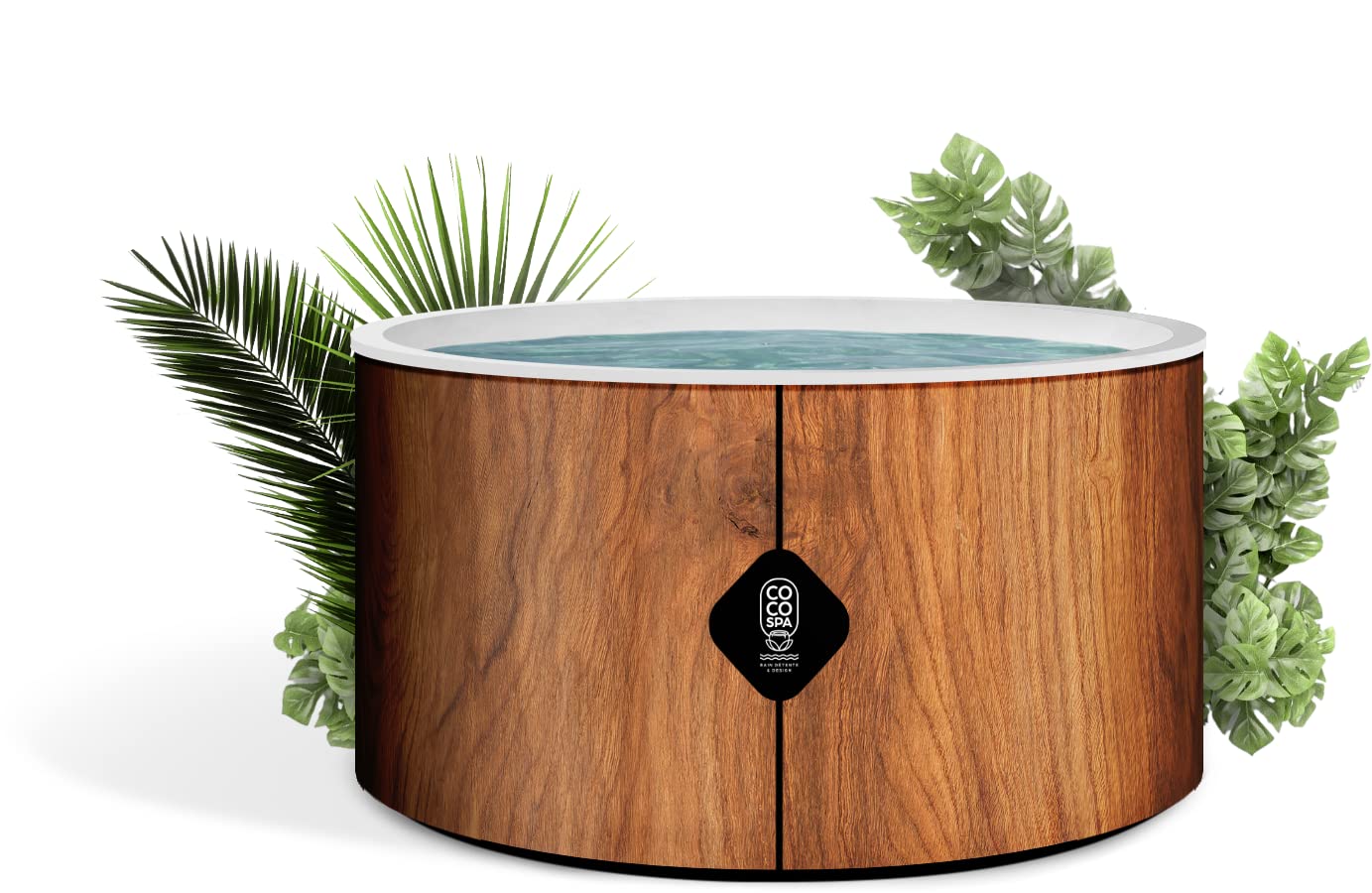 COCO SPA Tahiti Spa Inflable - 150 cm de diámetro - 800 litros - Motor 2240 W - 2 a 4 personas - Masaje 140 chorros