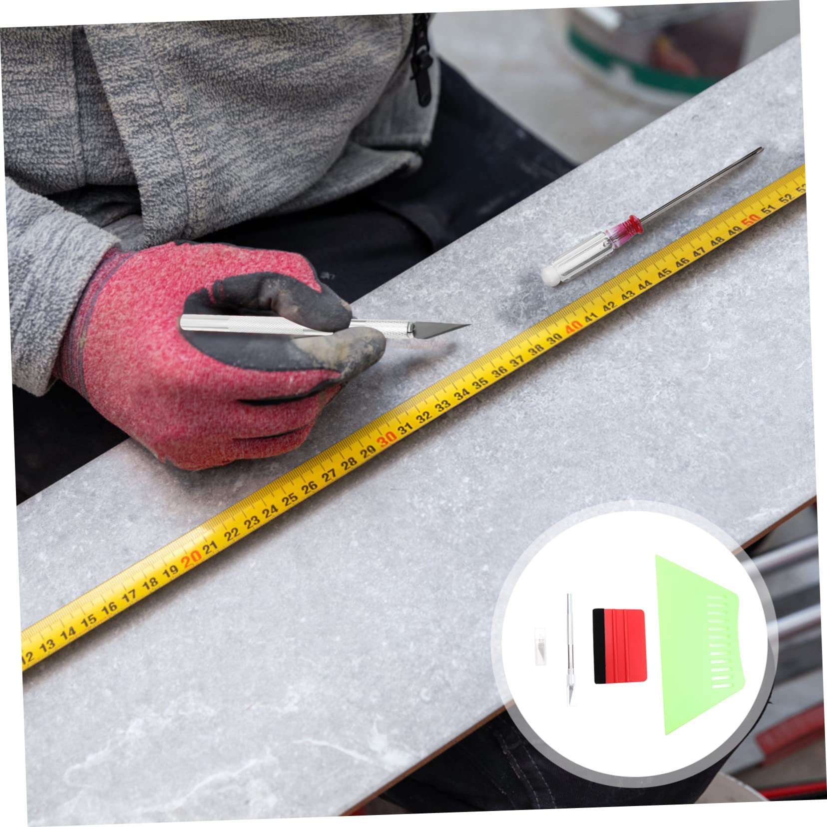 VANZACK Wallpaper Tool Kit Car Film Squeegee Window Tint Tools Film Scrapers for Smooth Application on Delicate Surfaces Random