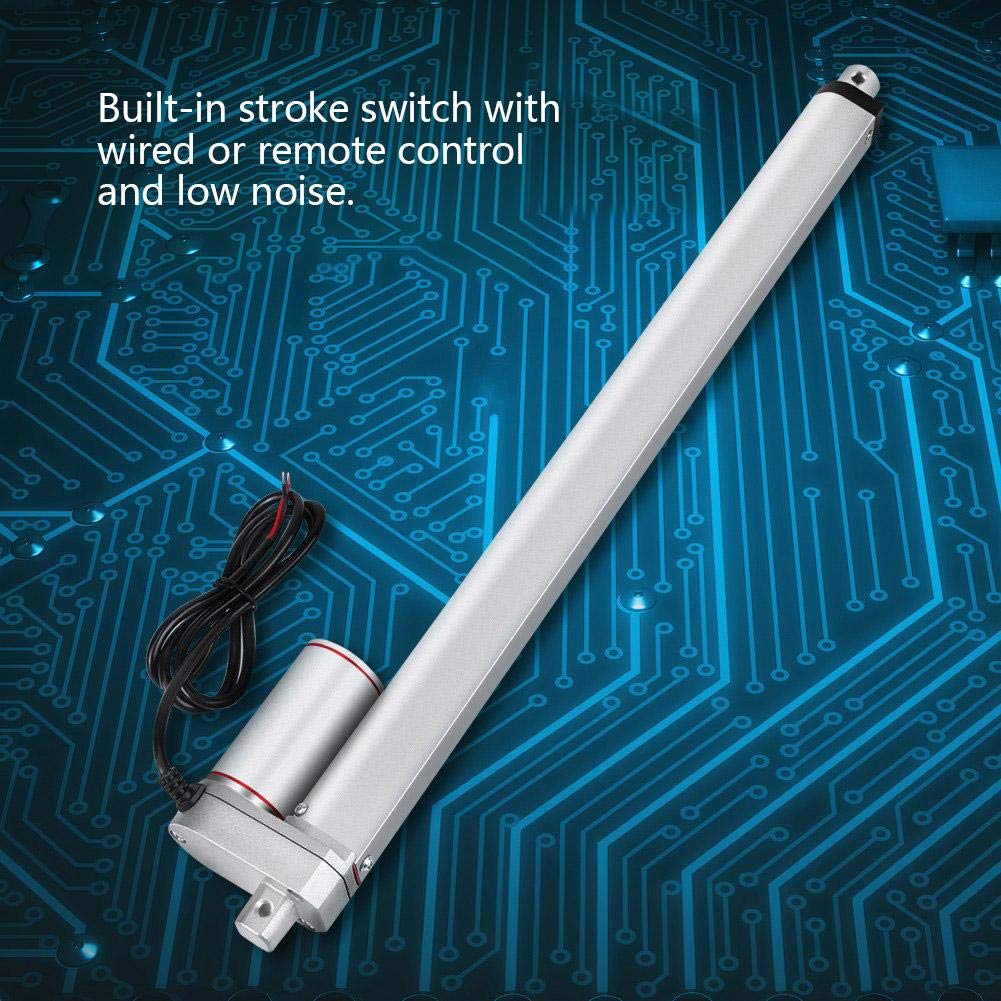 Attuatore lineare 350 mm, motore elettrico dell'attuatore lineare a corsa diritta DC 24V 750N per auto RV apriporta elettrico Veicoli Navi Tavoli elevatori