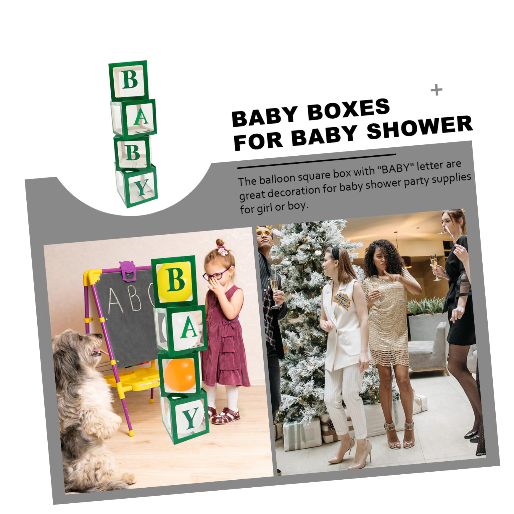 Scatole per Palloncini in Carta Verde per Gender Reveal