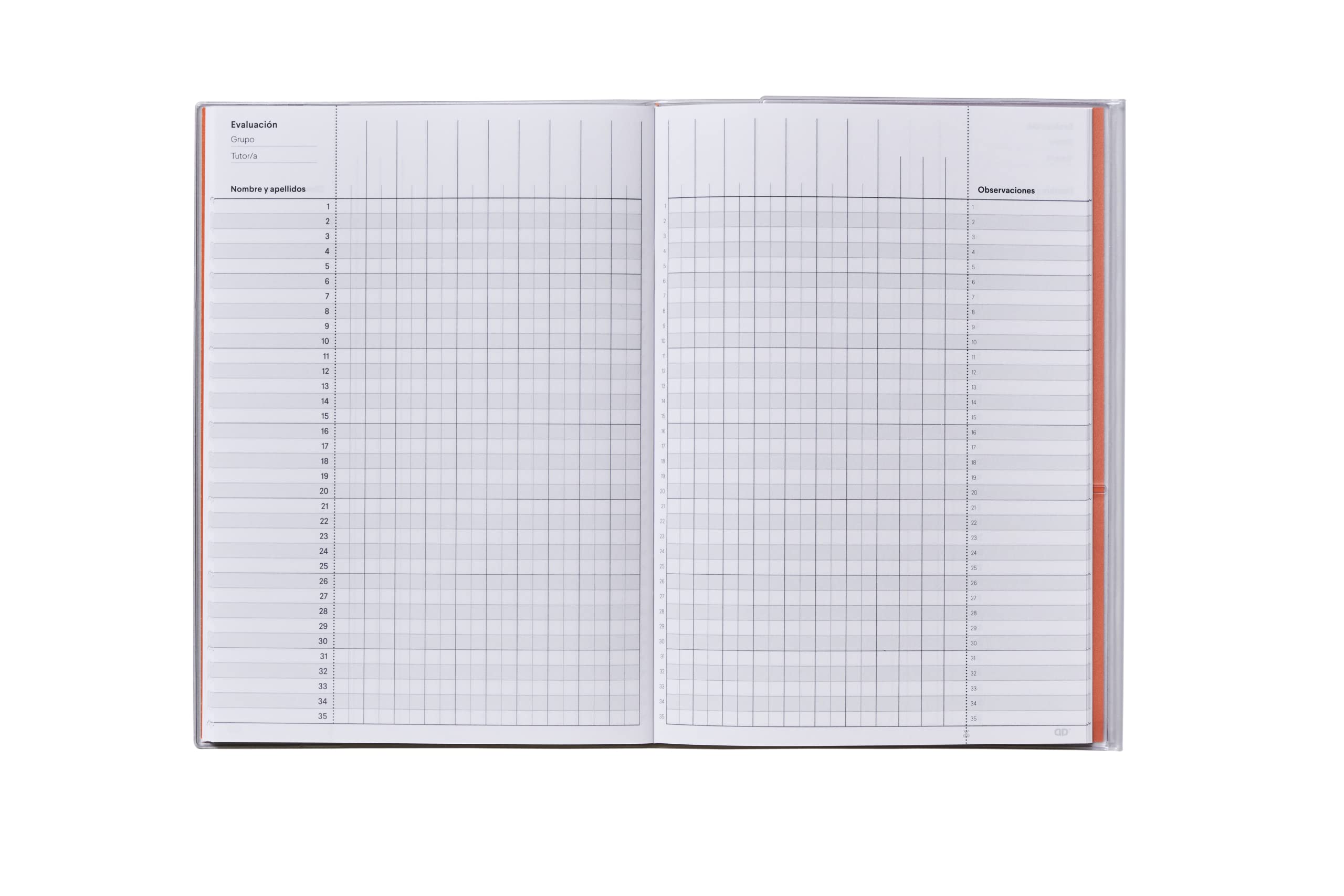ADDITIO - Cuaderno de Notas para el profesorado | Planificación del curso (2 meses vista) | Evaluación continua | Papel ecológico | Tamaño A5 | Español | Azul