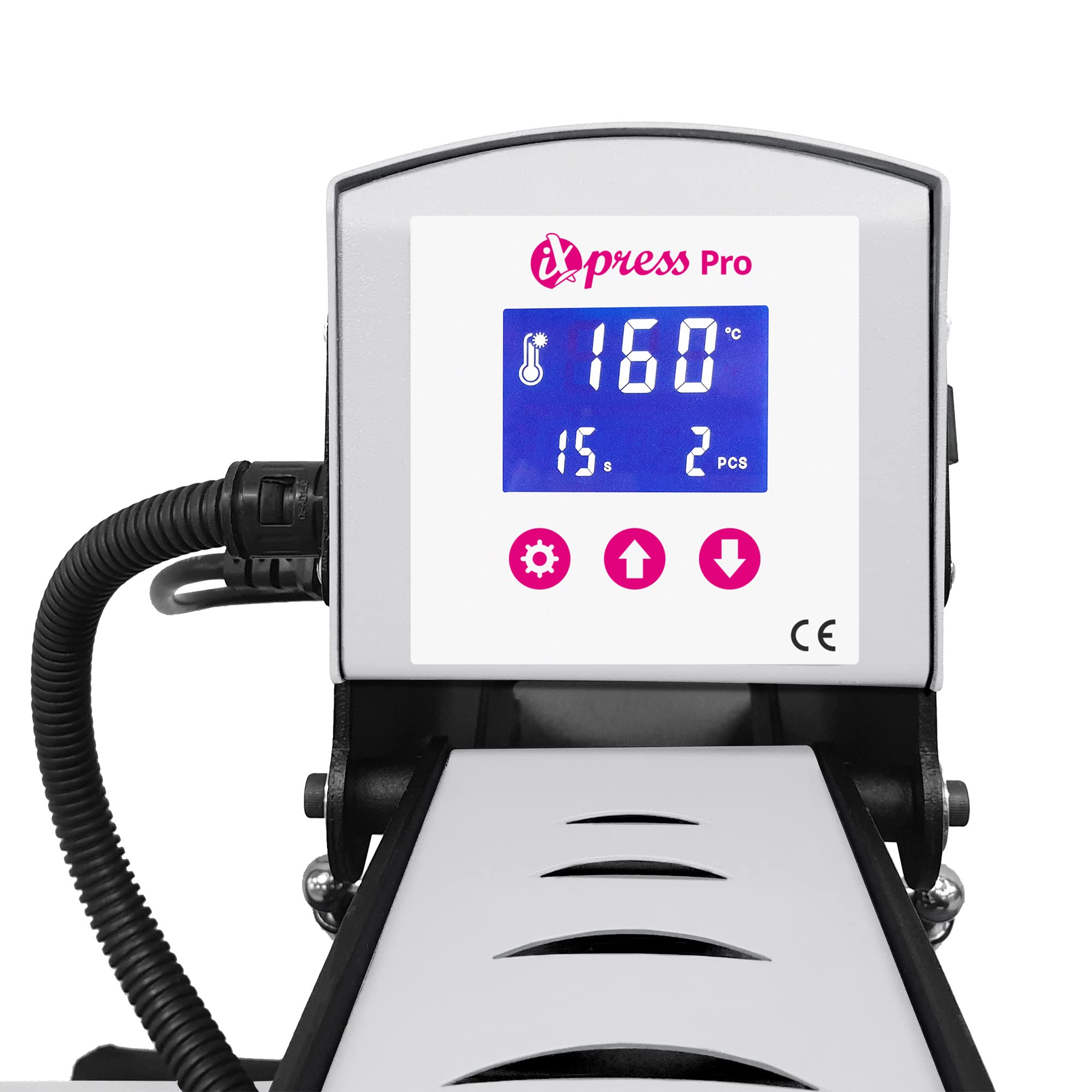 plottiX PL0301006 iXpress Pro prasa transferowa, metal, biała, powierzchnia tłoczenia 38 x 38 cm