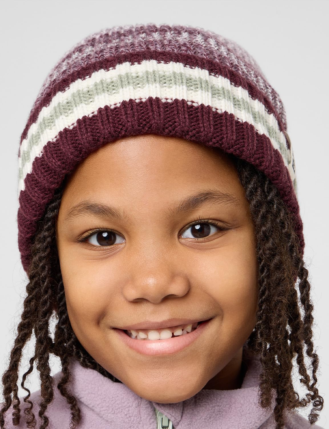 Jack Wolfskin - Night Hiker Beanie K, beret dziecięcy Unisex, Boysenberry/Wild Blossom,