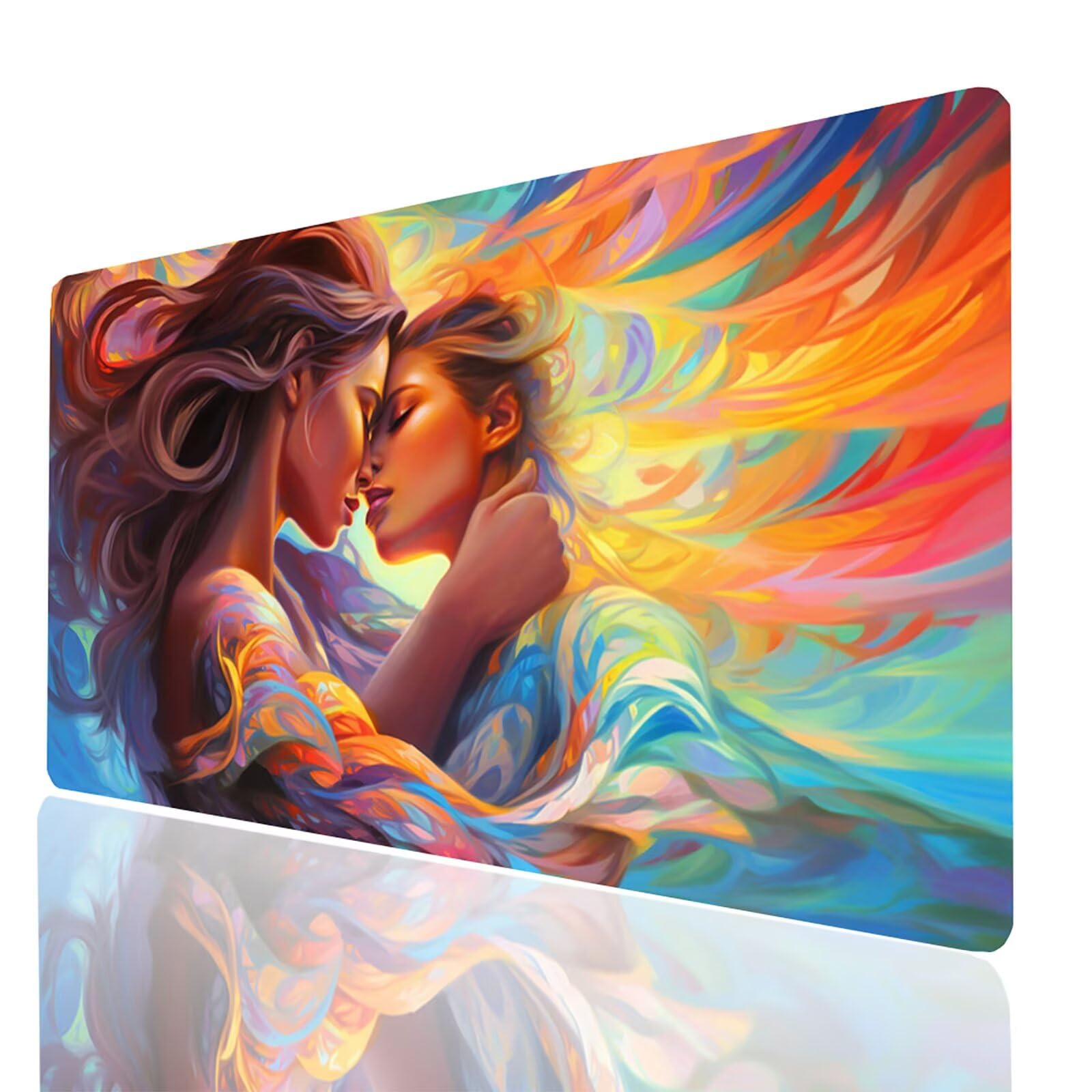 Podkładka pod mysz xxl 1000x500x3mm Love Desk Mat damska mata na biurko do gier szyte krawędzie trwała i wodoodporna konstrukcja z antypoślizgową gumową podstawą do klawiatury bezprzewodowej myszy