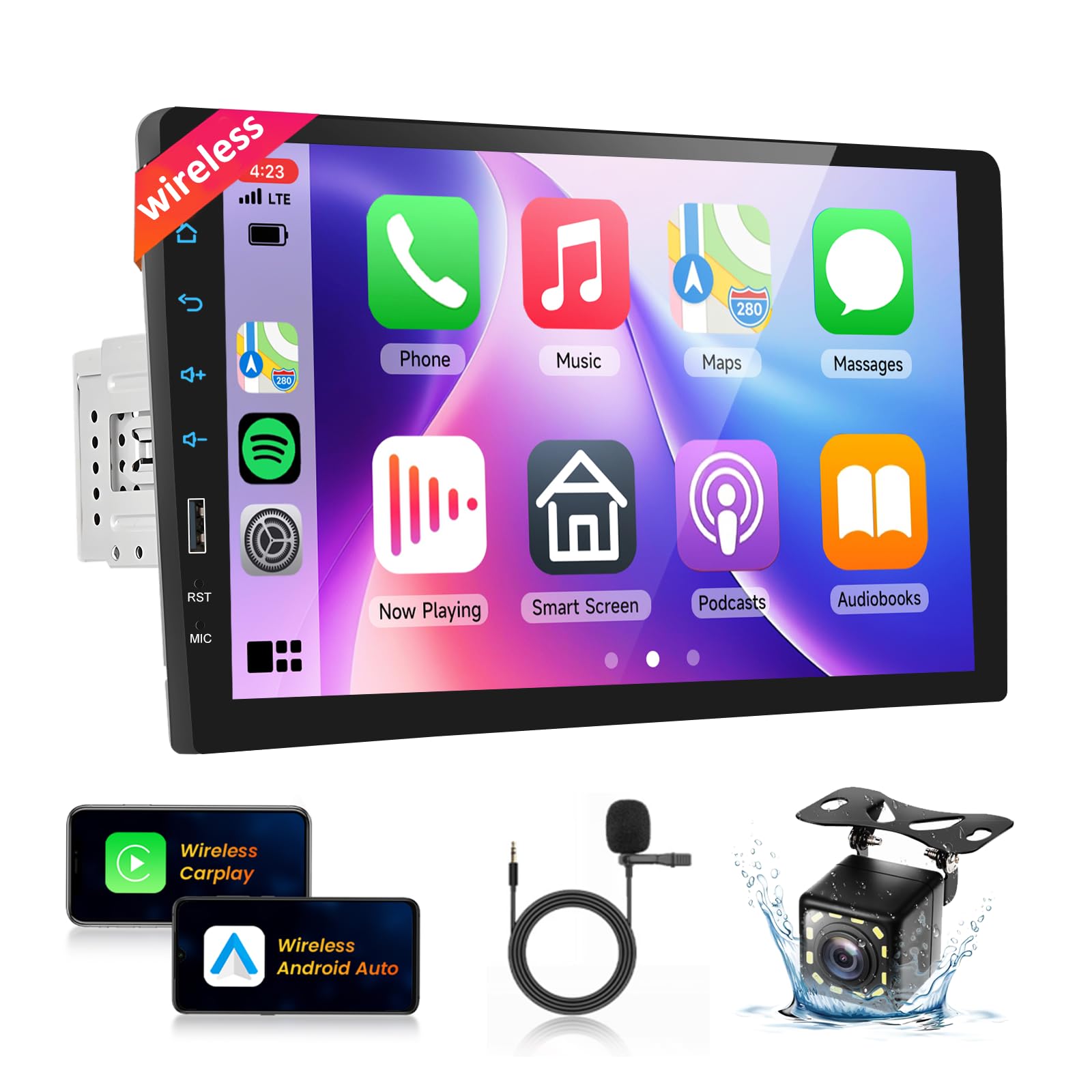 Amazon.com: Wireless Carplay Single Din Car Stereo with Wireless