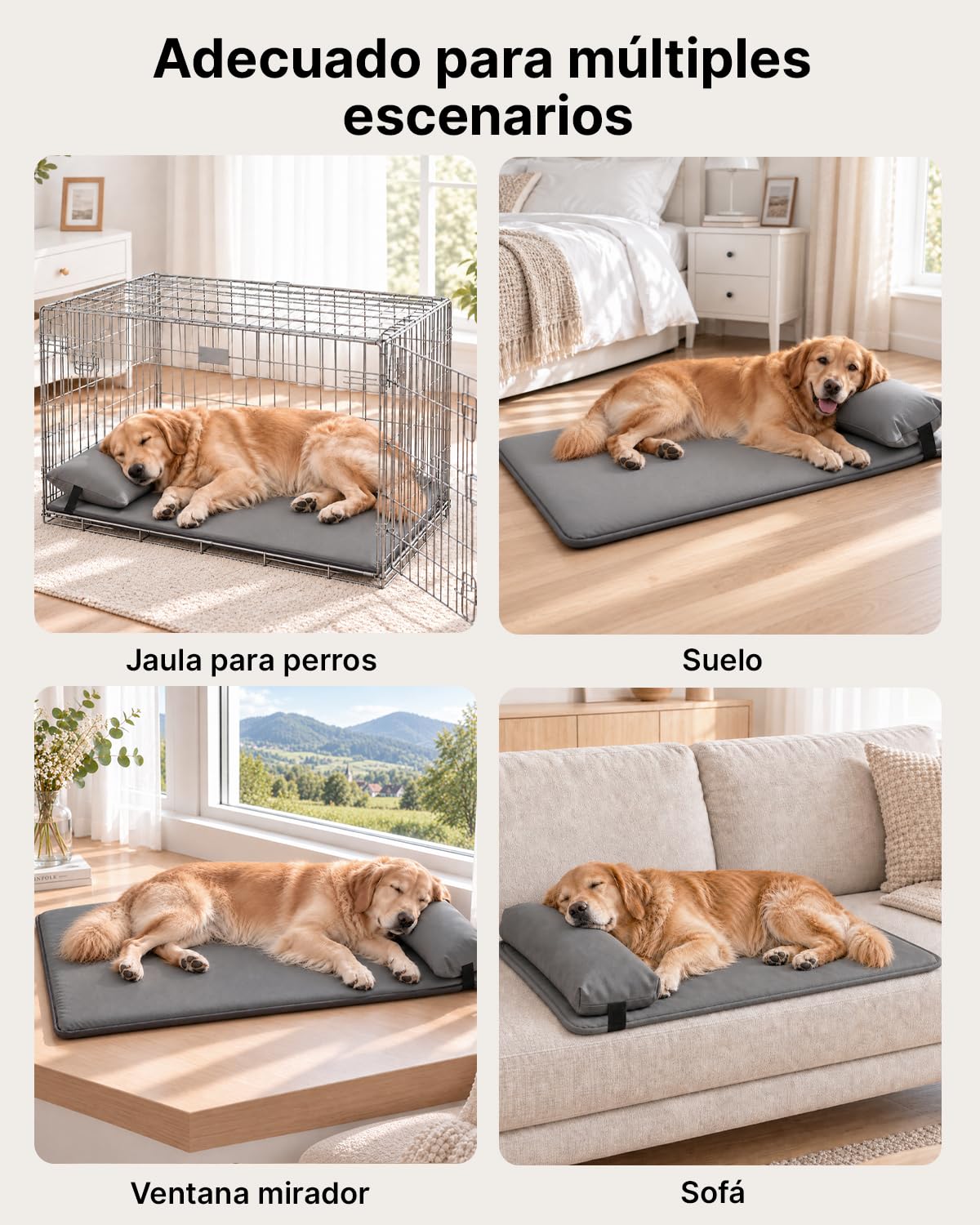 Cama Para Perros Con Cojín De Wassericht, Cama Perros Piel Sintética