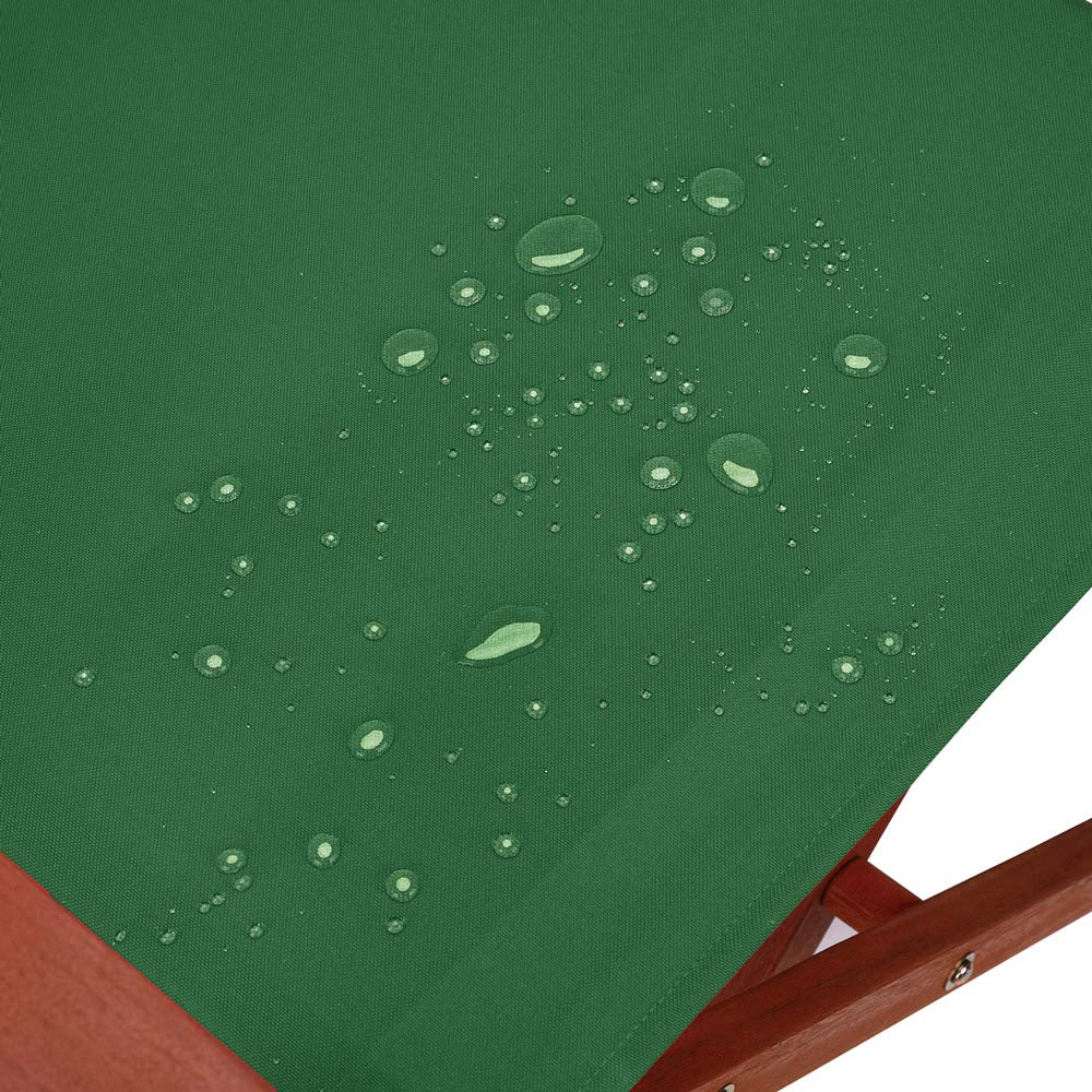 CASARIA Cannes Lot de 2 chaises de directeurs en bois | Certifié FSC | Bois d'eucalyptus | Meubles de jardin pliables pour intérieur et extérieur | Jardin pliable Pop Up Camping Pêche | Vert